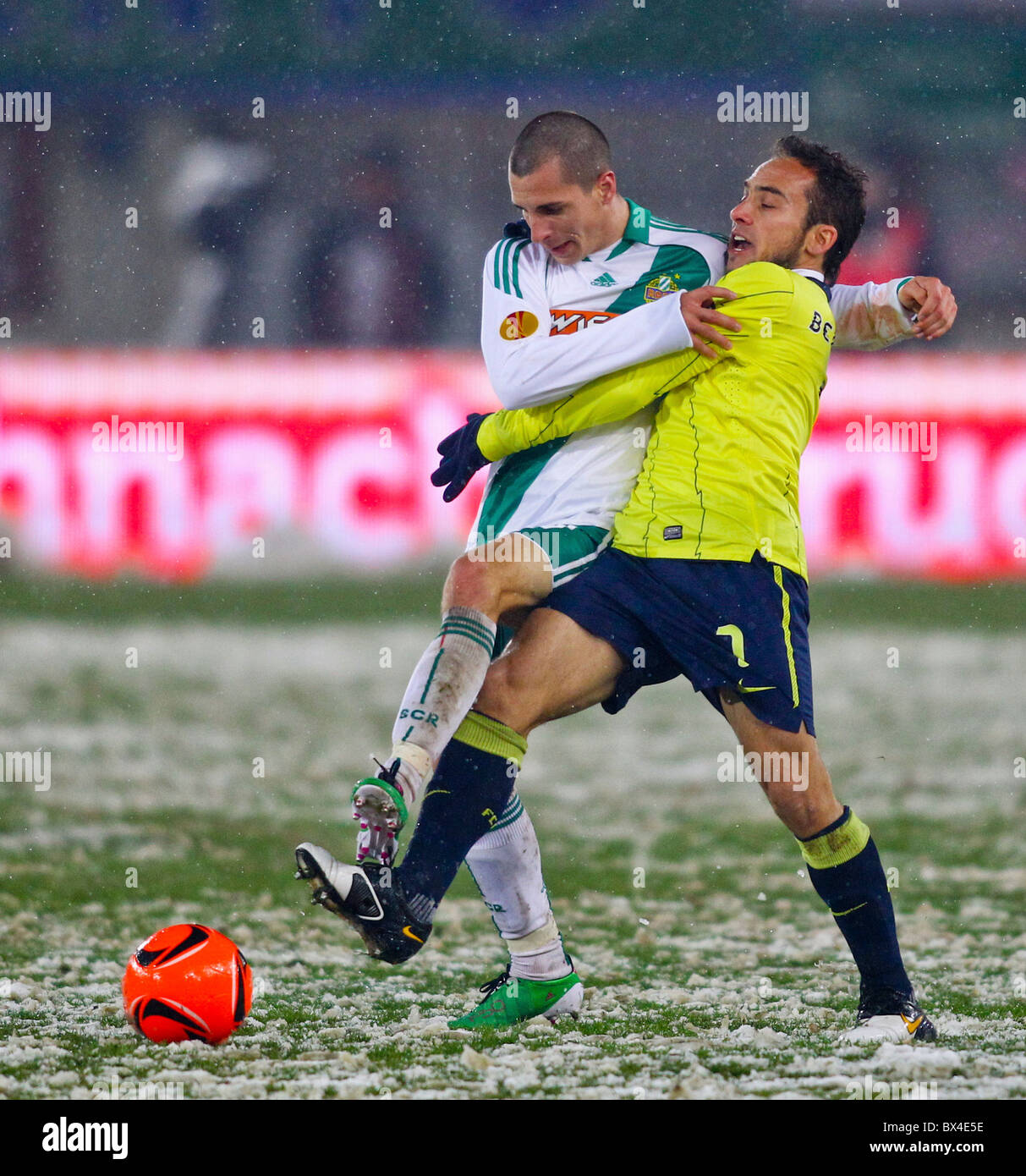 VIENNA, Austria - 2 dicembre SK Rapid perde 1:3 per FC Porto il 2 dicembre 2010 a Vienna Austria in un UEFA europae partita del campionato Foto Stock