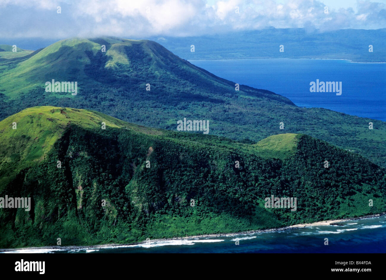 Isole Vanuatu - antenna vulcani sulla Nguna island, vicino all'isola di Efate, Vanuatu nel sud dell'Oceano Pacifico. Foto Stock