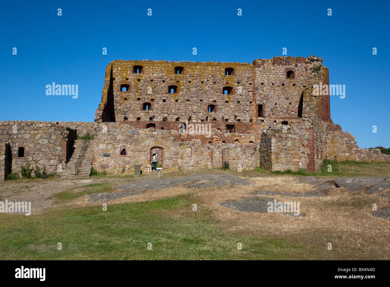 Hammershus Fort. Bornholm, Danimarca. Foto Stock