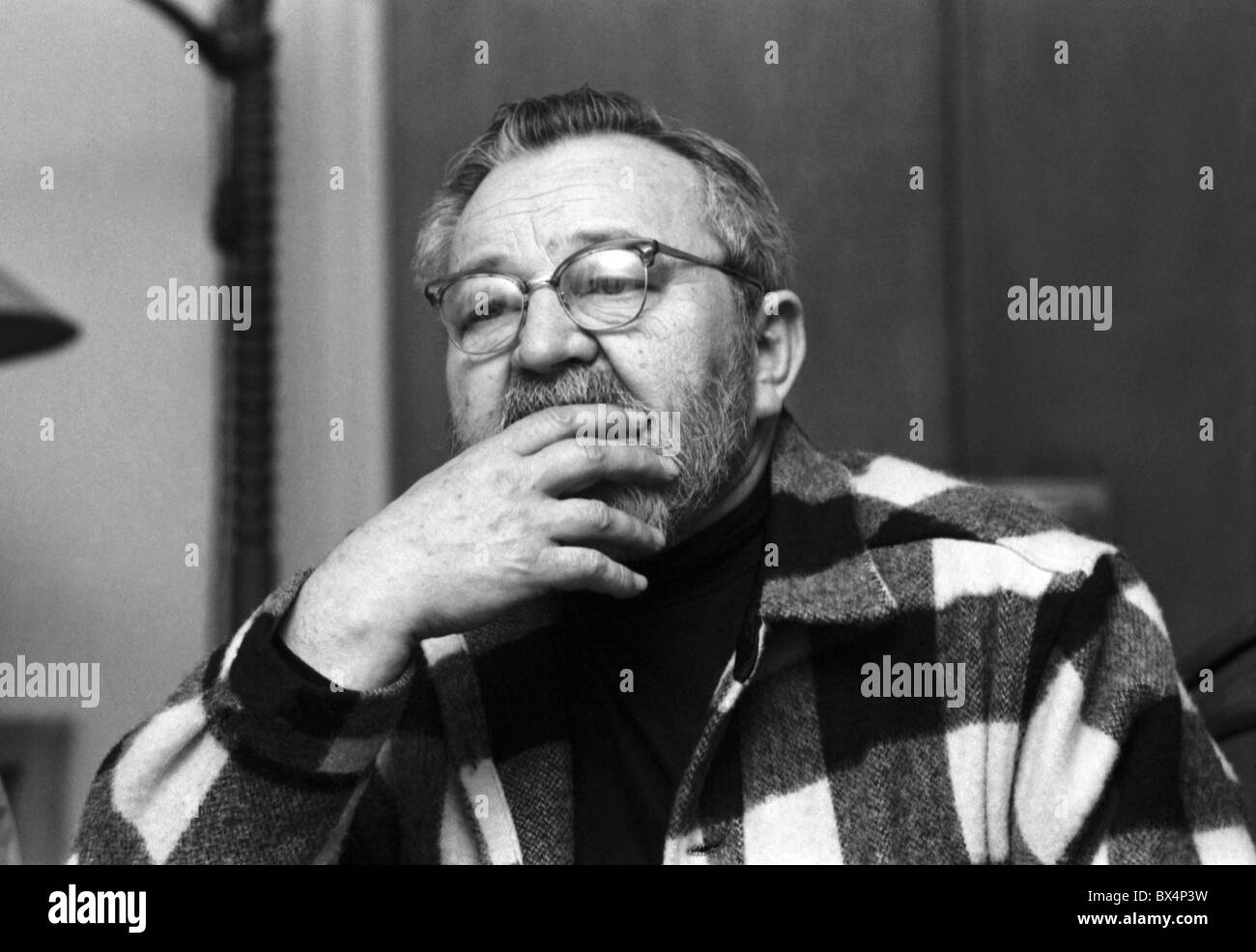 Jan Werich, attore gesto, sorriso, hockey su ghiaccio Foto Stock