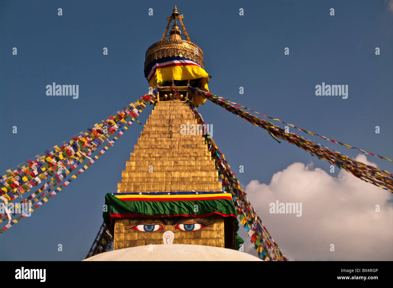 Boudhanath (Boudha) Stupa, Kathmandu, Nepal Foto Stock