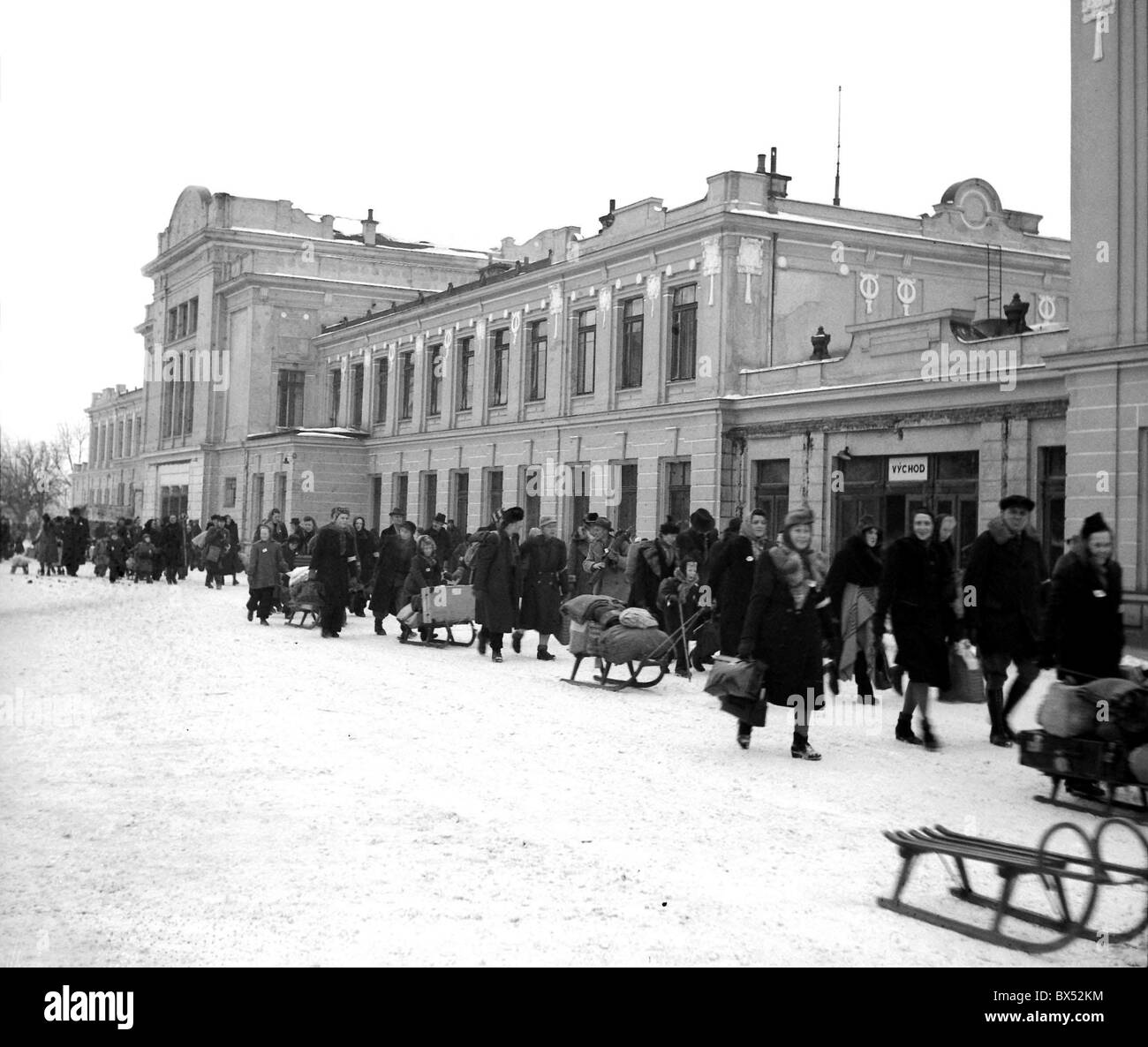 Tedeschi etnici deportazione dalla Sudetenland Foto Stock