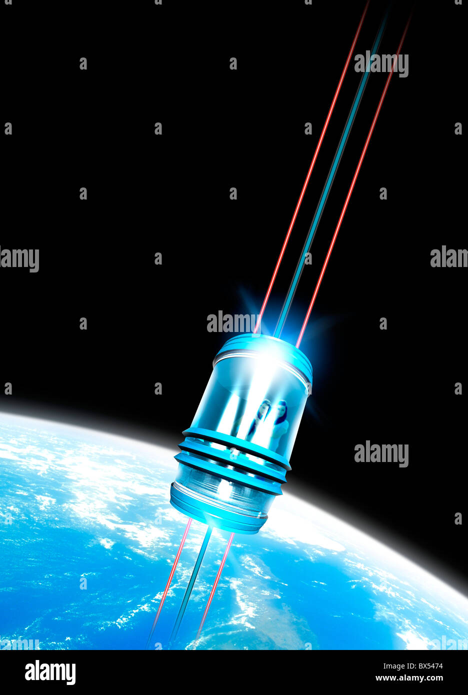 L'ascensore spaziale, artwork Foto Stock