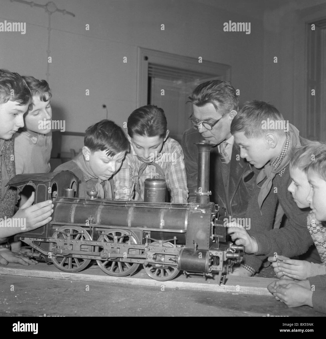 Il modello locomotiva a vapore, pionieri Foto Stock