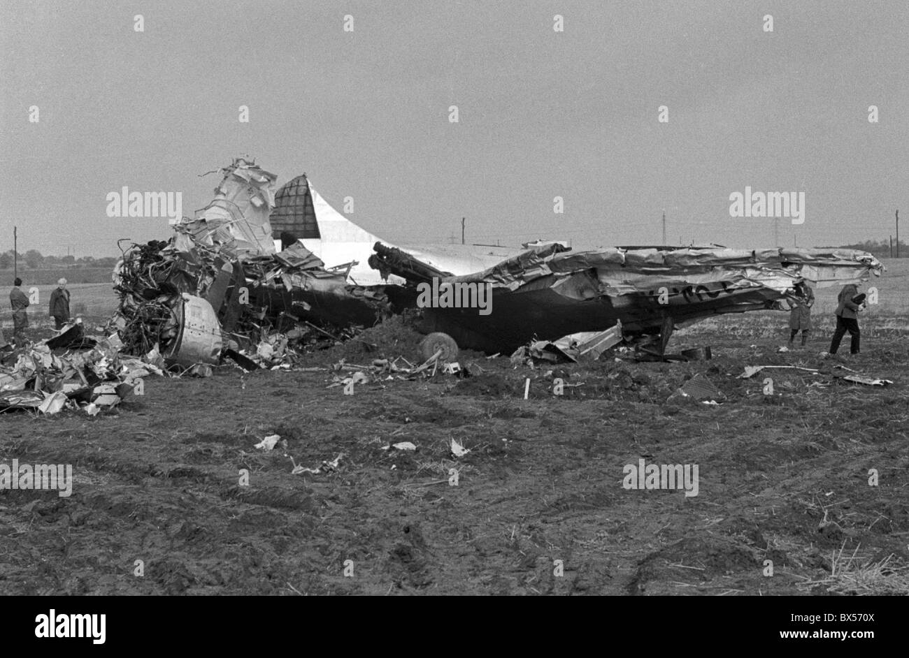 Incidente aereo, disaster, detriti, aereo, aeromobili, Il-14 Foto Stock