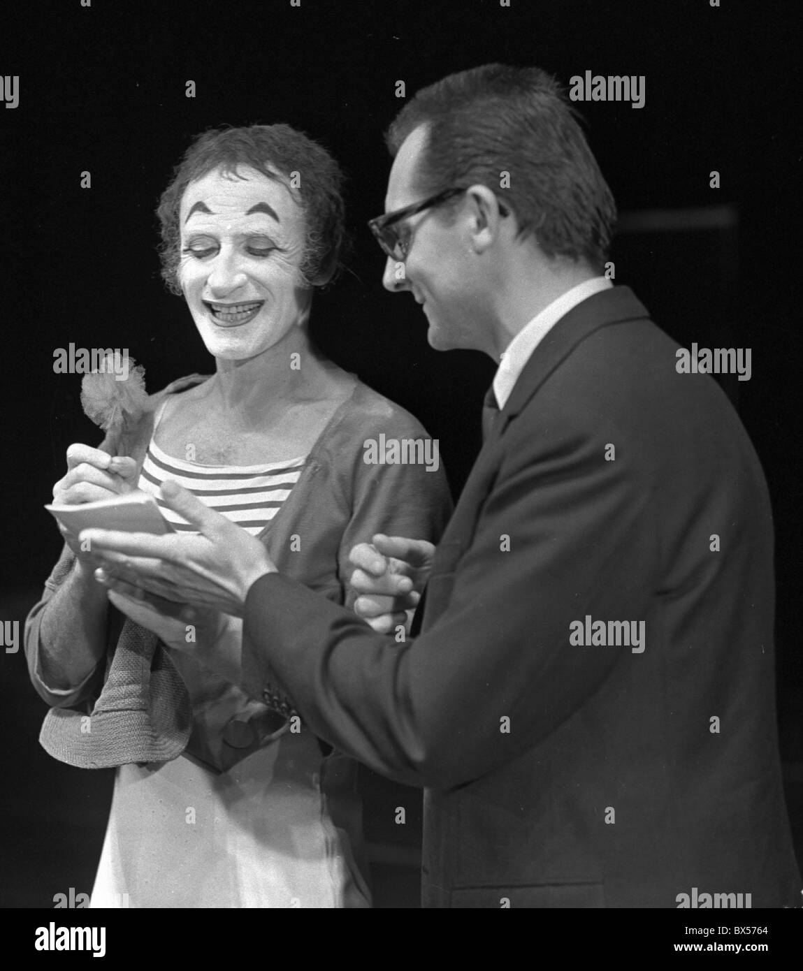 Marcel Marceau, Ladislav Fialka, attore, MIME Foto Stock