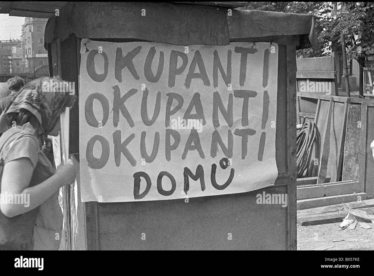Poster,protesta, Praga Foto Stock