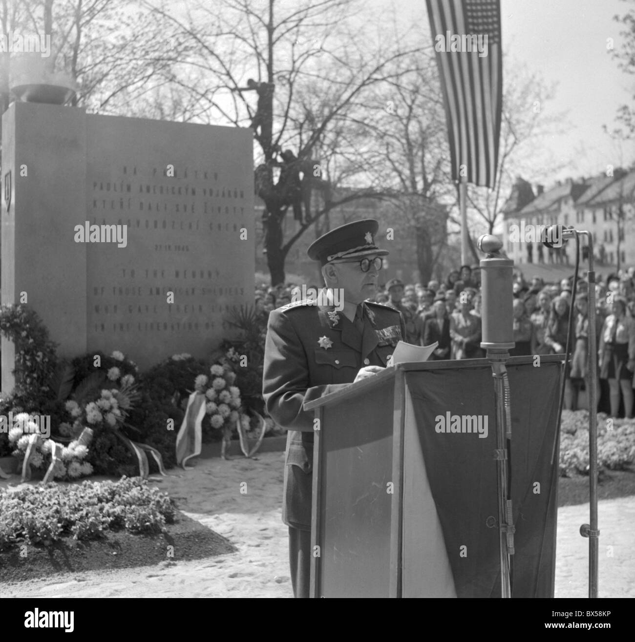 Cheb, celebrazione di noi liberatori, memorial inaugurazione Foto Stock