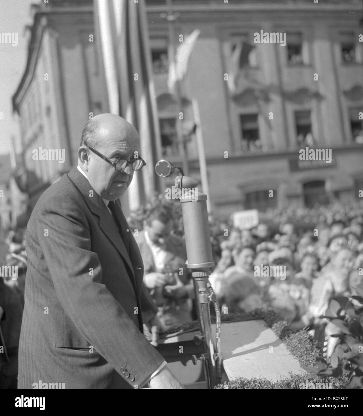 Cheb, celebrazione di liberazione, Jan Masaryk Foto Stock