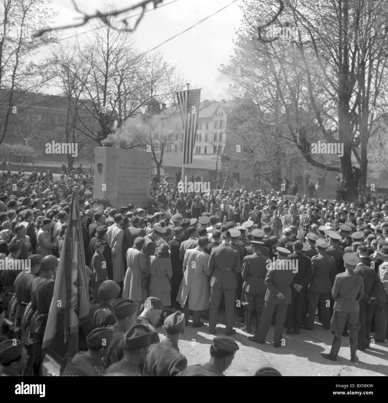 Cheb, celebrazione di noi liberatori, memorial inaugurazione Foto Stock