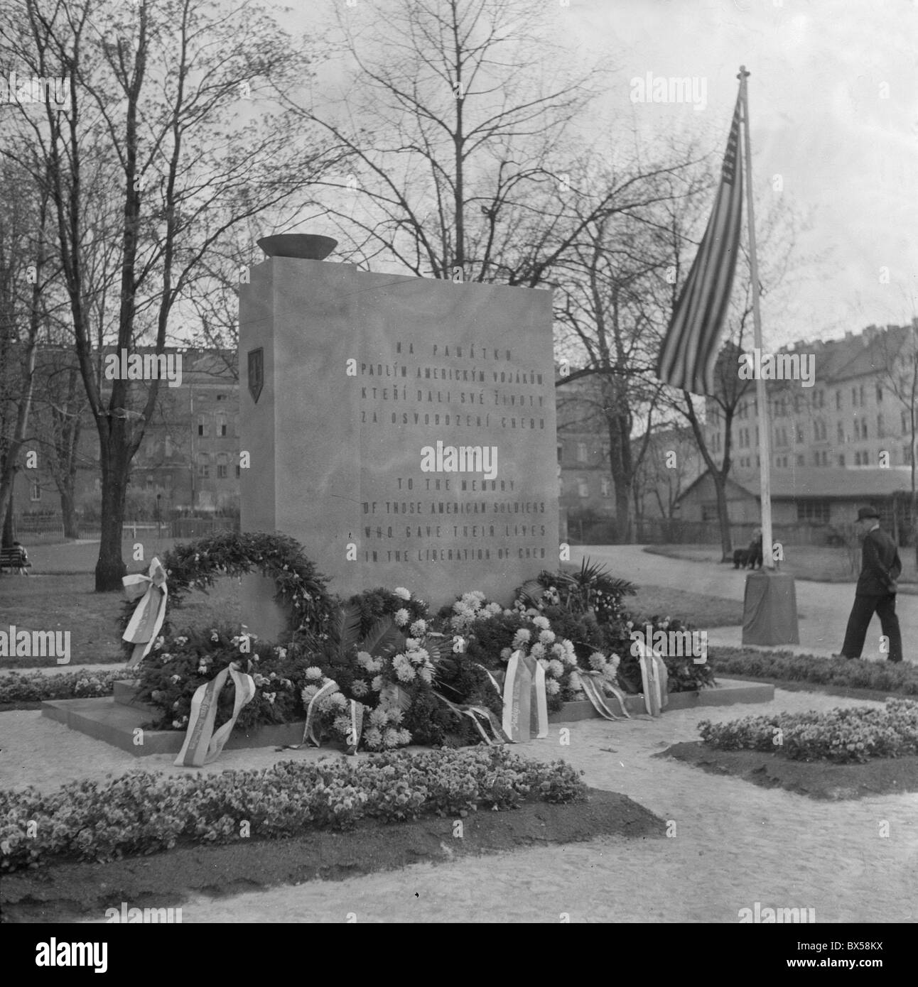 Cheb, celebrazione di noi liberatori, memorial inaugurazione Foto Stock