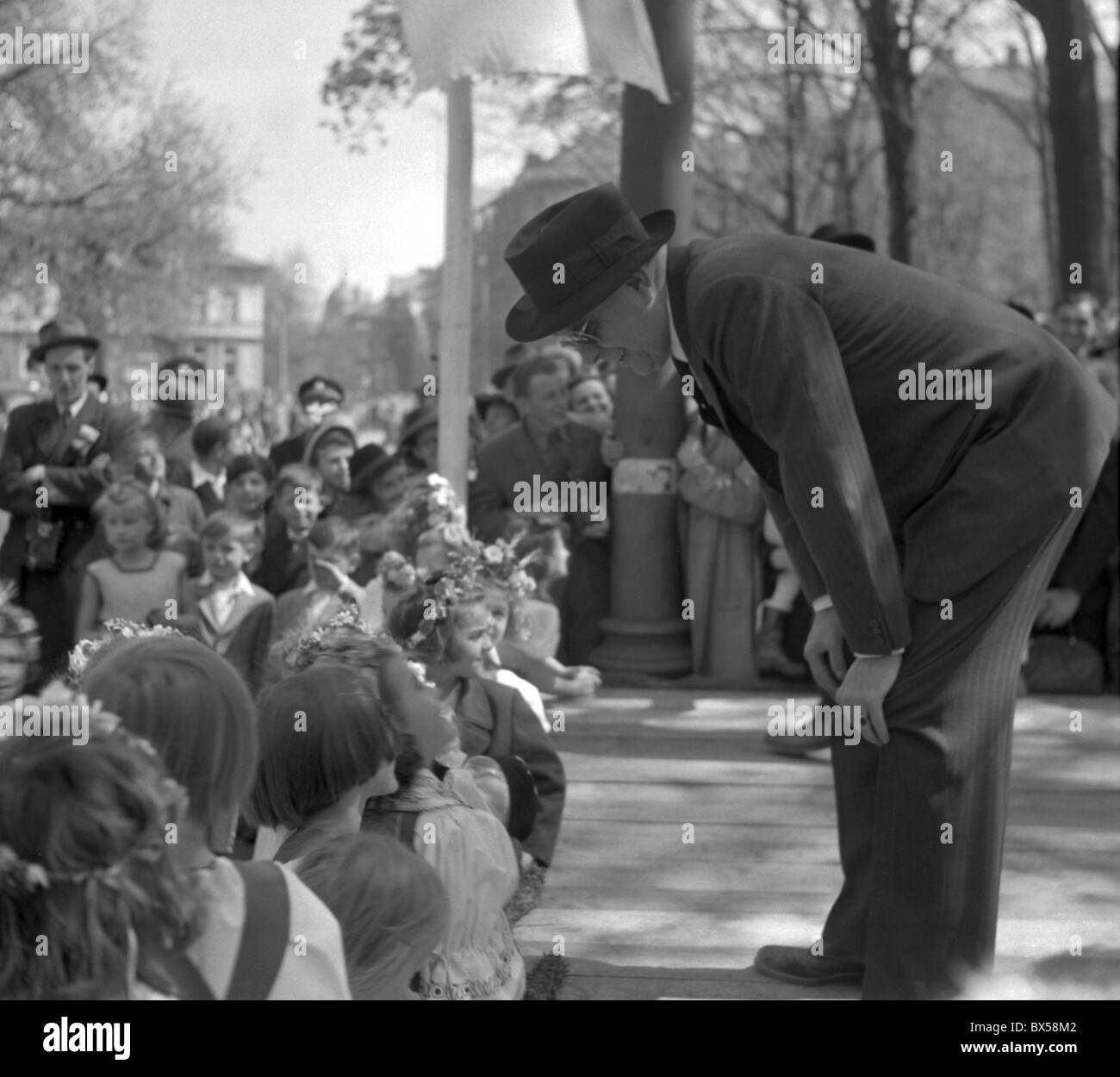 Cheb, celebrazione di noi liberatori, memorial scoprimento, Jan Masaryk Foto Stock