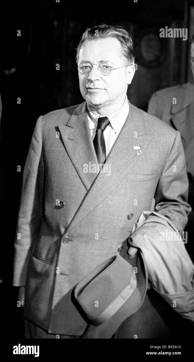 La Cecoslovacchia, Praga - 1949. Il segretario generale del Partito Comunista Italiano Palmiro Togliatti. CTK Vintage foto Foto Stock
