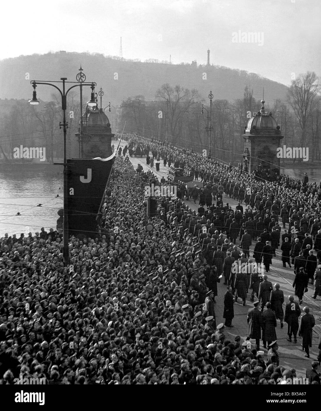 Funerali di Jan Masaryk Foto Stock