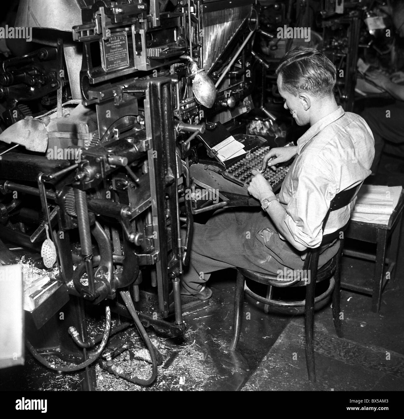Linotype, Foto Stock