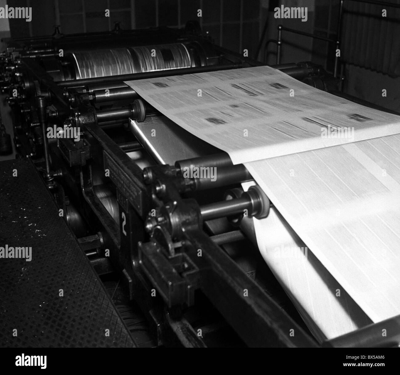 La Cecoslovacchia - PRAGA 1950. Stampa Stampa 'Zemedelske Noviny' o Agriculural quotidianamente. Questa serie di fotografie è stata Foto Stock