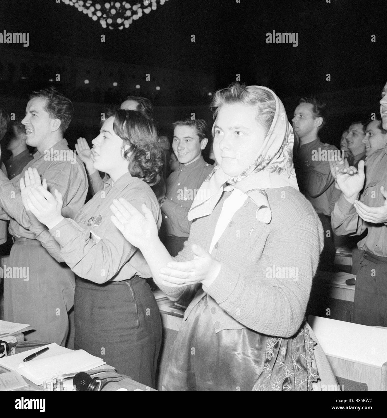 Terzo congresso del socialista Cecoslovacca Gioventù Foto Stock