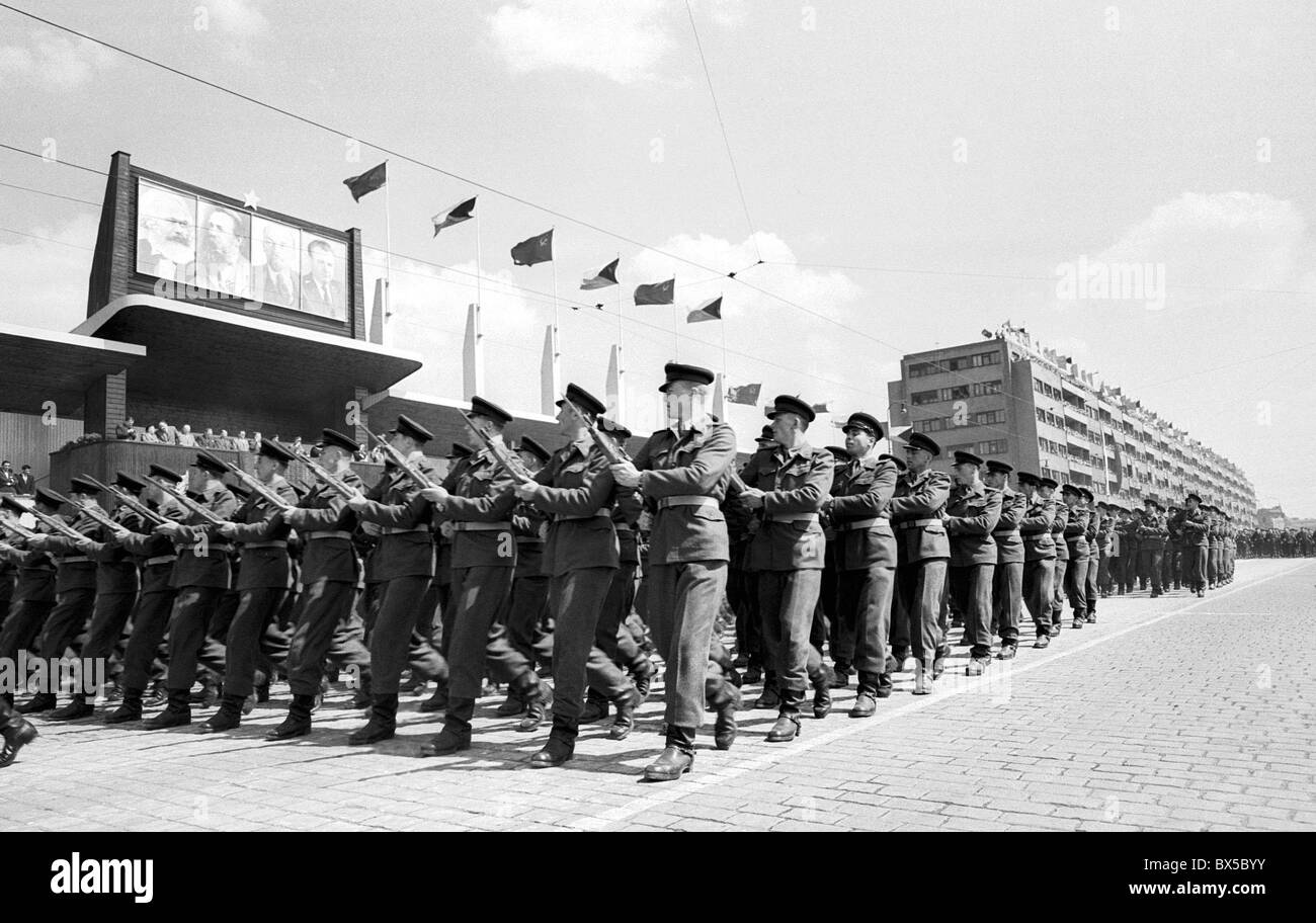 Cecoslovacco di People Army, marzo, parade Foto Stock
