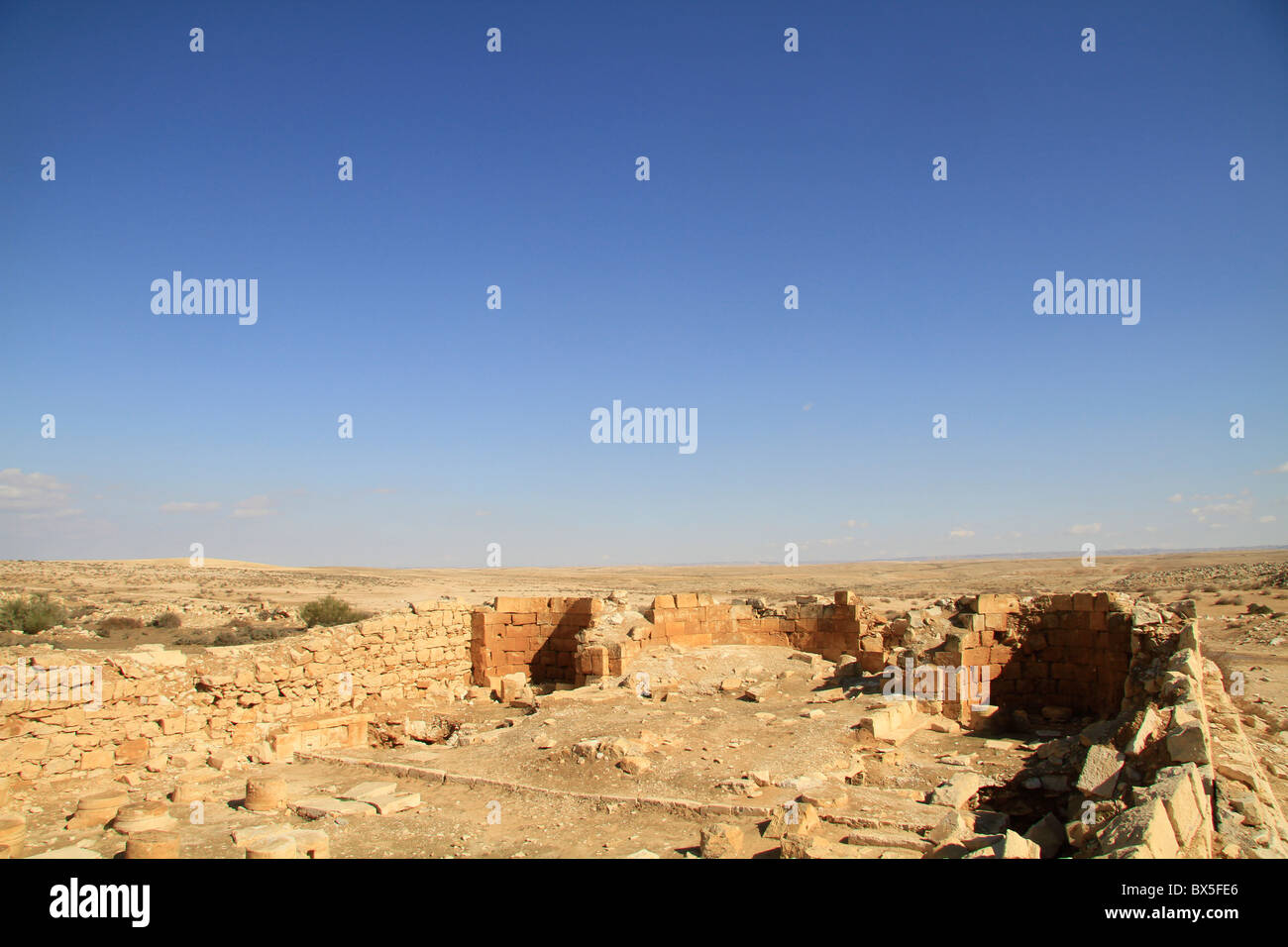 Israele, Rehovot nel Neghev sulla Nabatran incenso di rotta, resti della chiesa bizantina Foto Stock