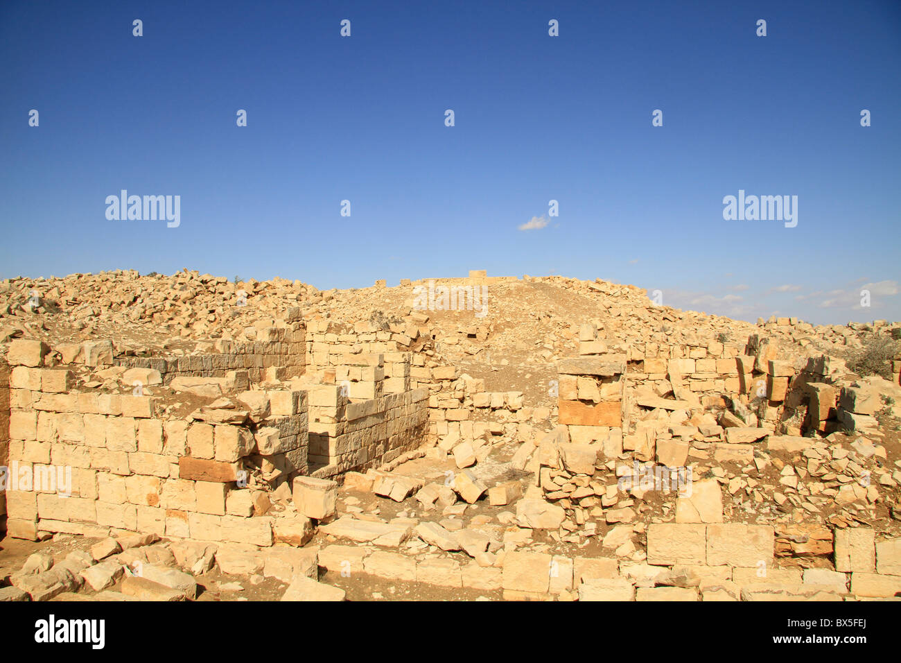 Israele, Rehovot nel Neghev sulla Nabatran incenso di rotta, resti della città bizantina Foto Stock