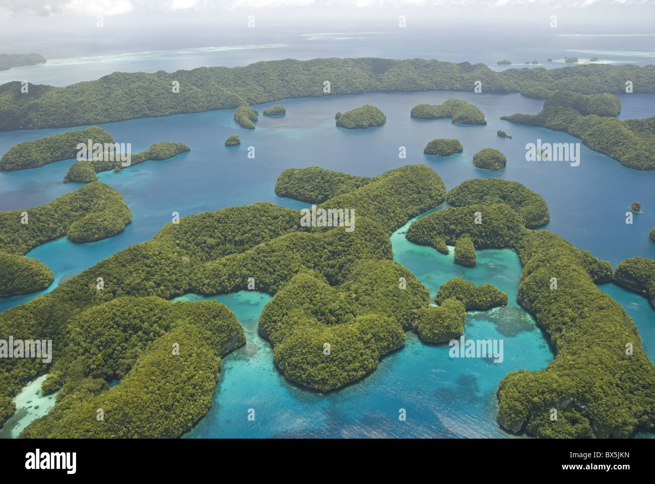 Palau Rock Islands, Ngeruktabel, Palau, Micronesia, Oceano Pacifico occidentale e del Pacifico Foto Stock