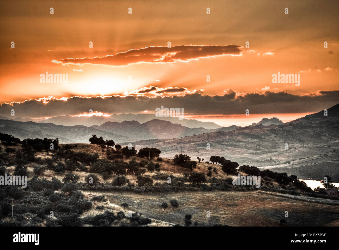 Paesaggio della regione Toscana, Italia Foto Stock