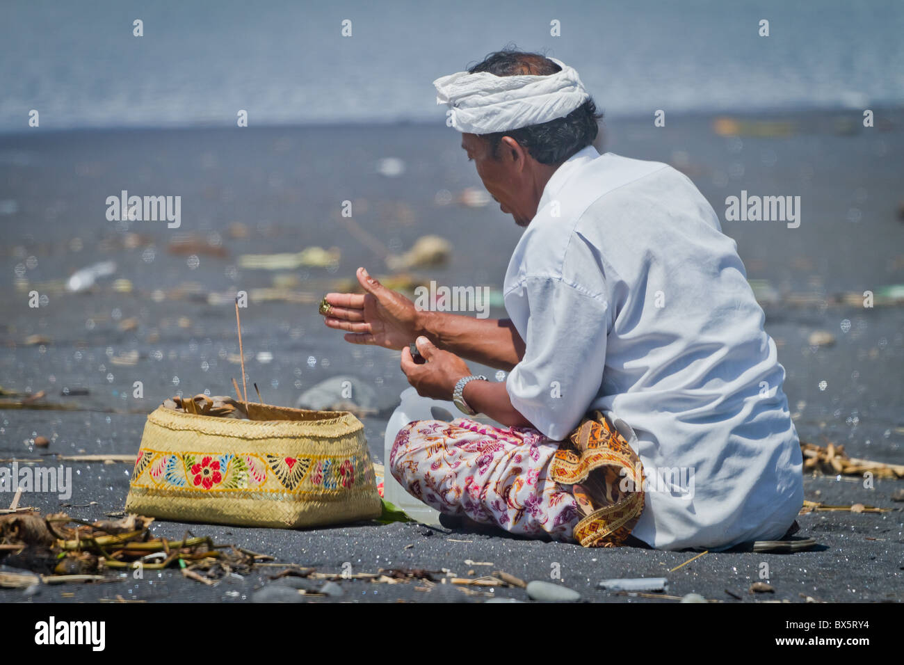 Festa balinese durante il Nuovo Anno, Bali, Indonesia Foto Stock