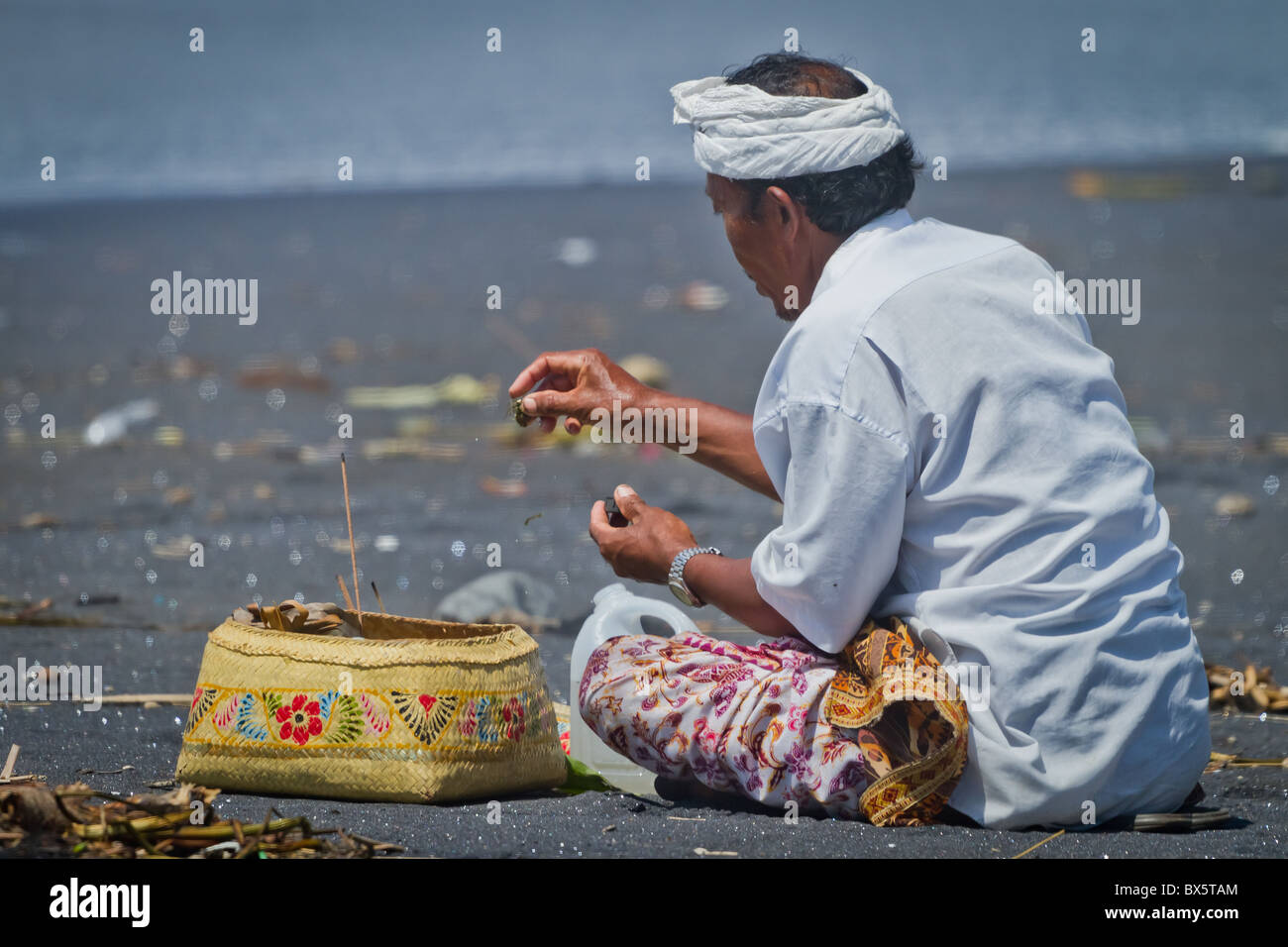 Festa balinese durante il Nuovo Anno, Bali, Indonesia Foto Stock