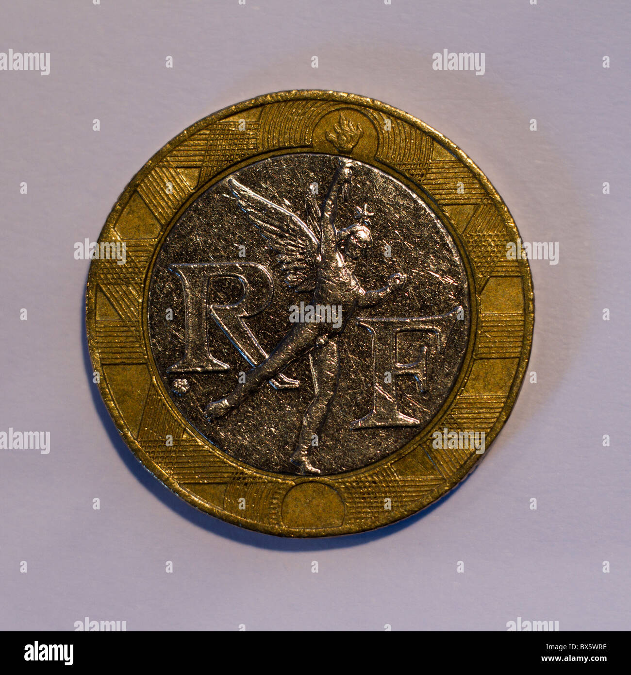 Moneta francese 10 franchi Foto Stock