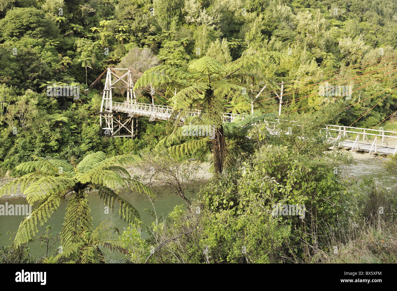 Tauranga ponte storico, Waioeka Gorge riserva paesaggistica, Baia di Planty, Isola del nord, Nuova Zelanda, Pacific Foto Stock