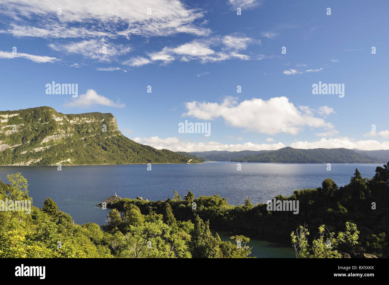 Lago Waikaremoana, Te Urewera National Park, Baia di Planty, Isola del nord, Nuova Zelanda, Pacific Foto Stock
