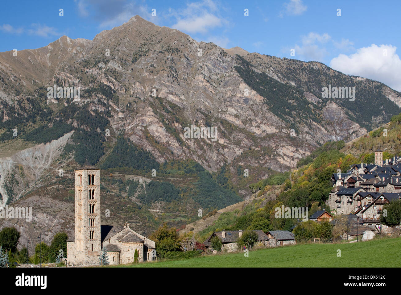 Sant Climent de Taüll, Taüll, Vall de Boí, Lleida, Spagna Foto Stock