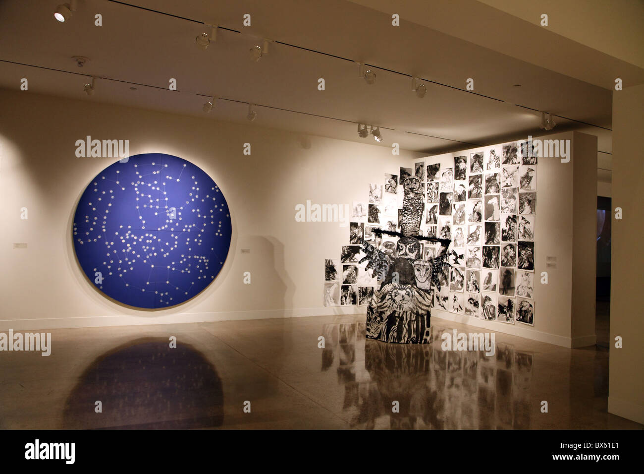 Mostra presso la University of Texas Visual Arts Center di Austin, Texas Foto Stock