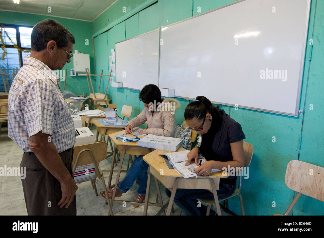 Elettore elezioni comunali di San José di Costa Rica Foto Stock