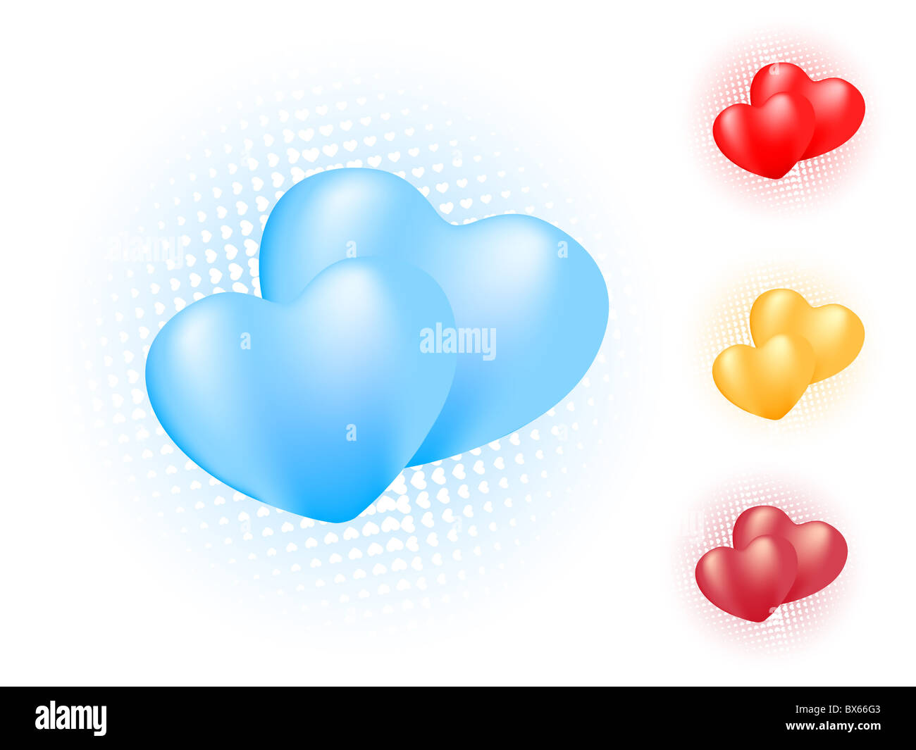 Cuore isolato di pattern. 3d per San Valentino Foto Stock