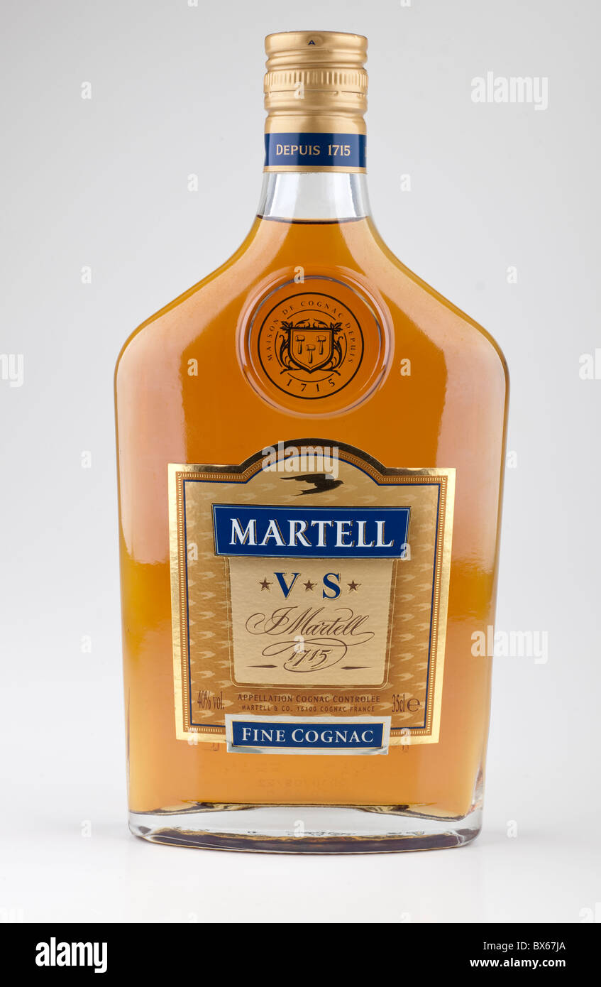 Bottiglia di Martell cognac Foto Stock