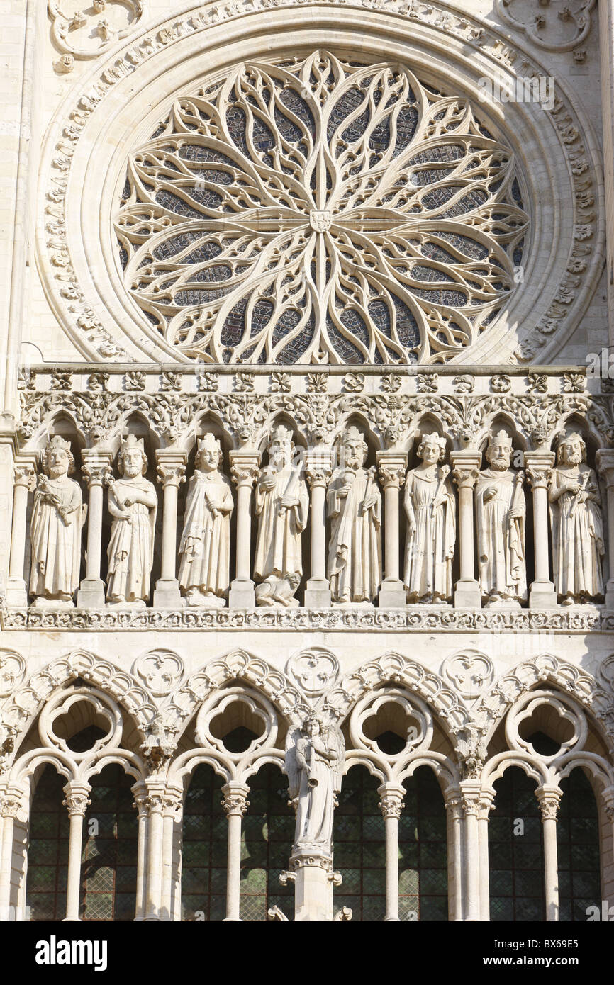 Kings Gallery, la cattedrale di Amiens, Sito Patrimonio Mondiale dell'UNESCO, Somme, Francia, Europa Foto Stock