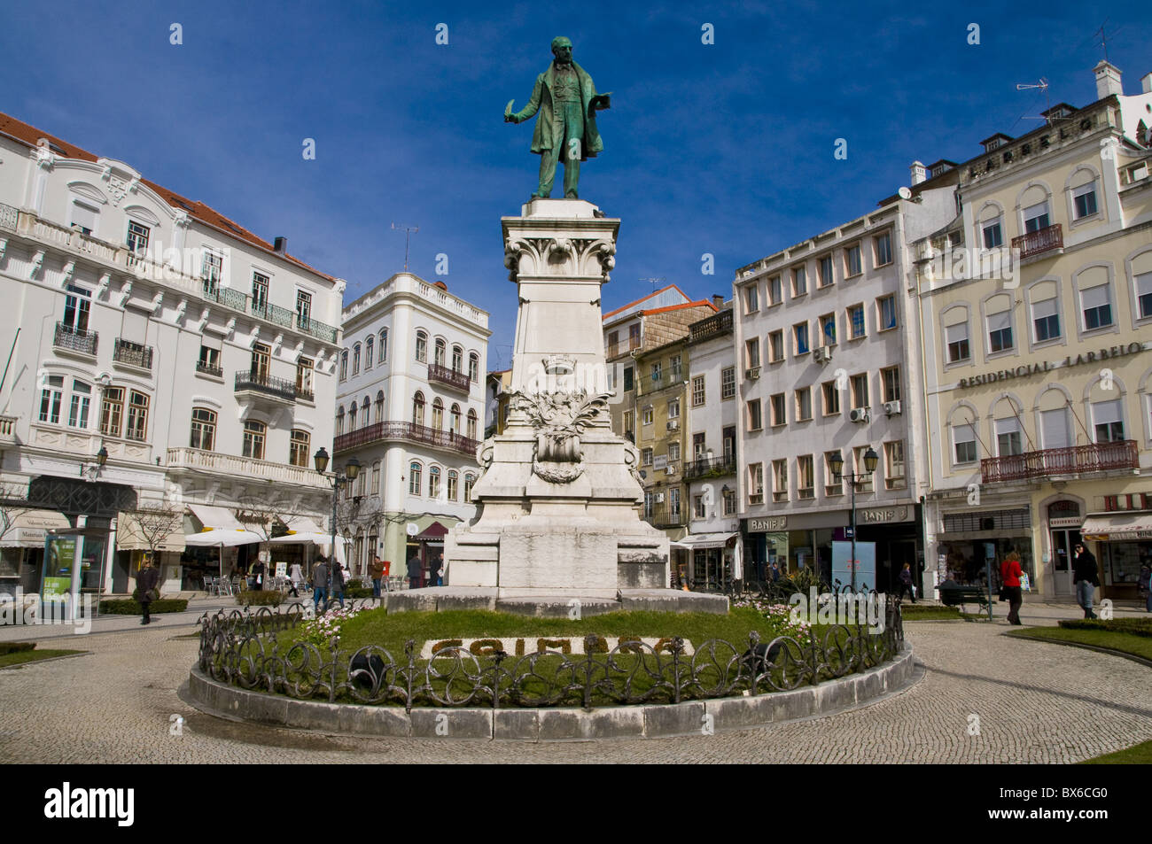 La piazza centrale di Coimbra, Portogallo, Europa Foto Stock