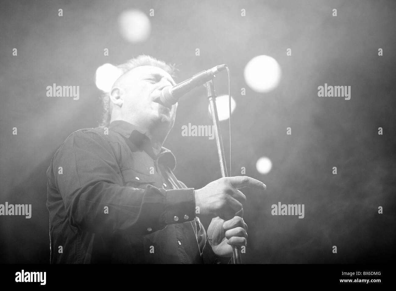 Almafuerte banda metallica da Argentina, giocando in un internazionale evento bike Foto Stock