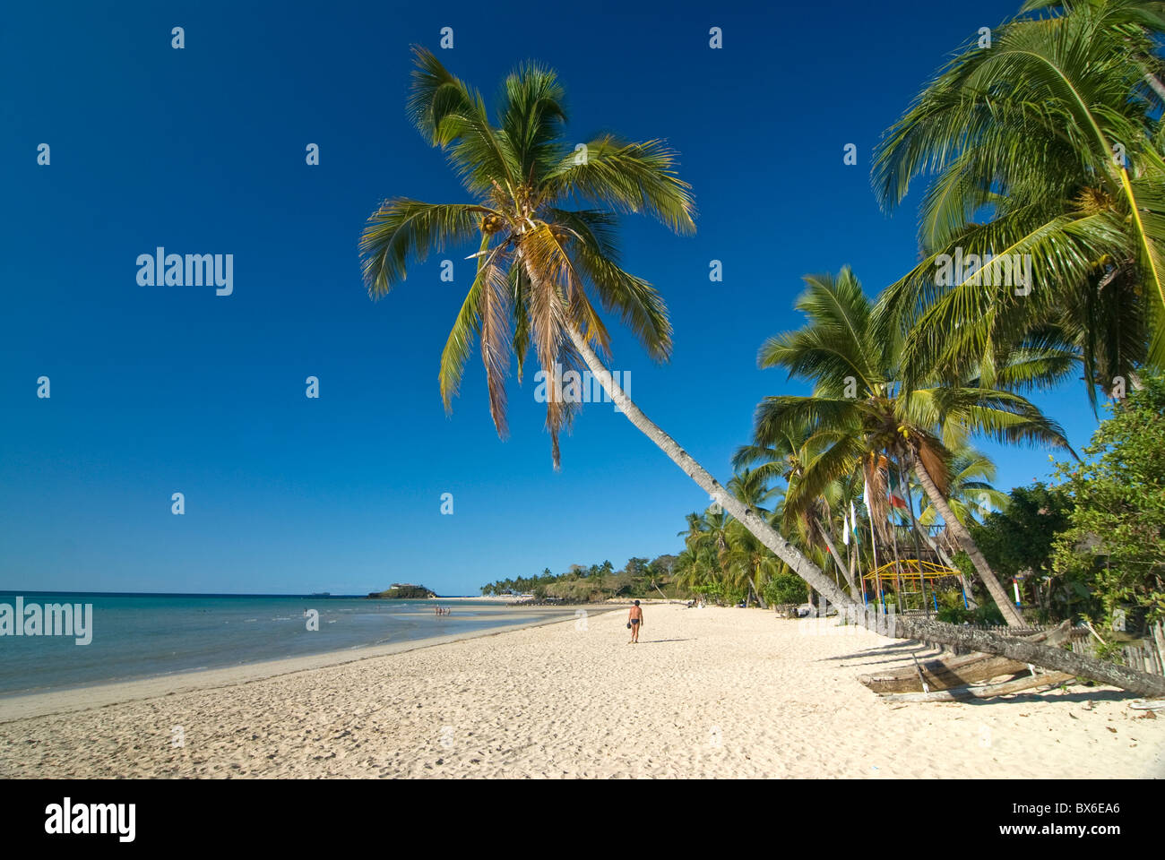 La bellissima spiaggia di Andilana, Nosy Be, Madagascar, Oceano indiano, Africa Foto Stock
