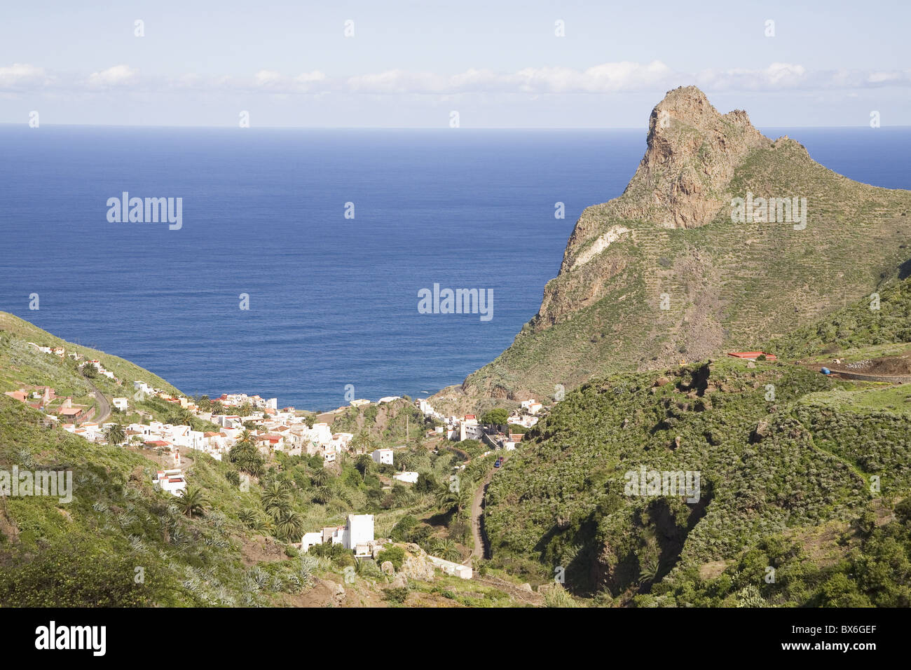 Il tranquillo villaggio di Taganana nell'Anaga Parco Rurale, Tenerife, Isole Canarie, Spagna Foto Stock