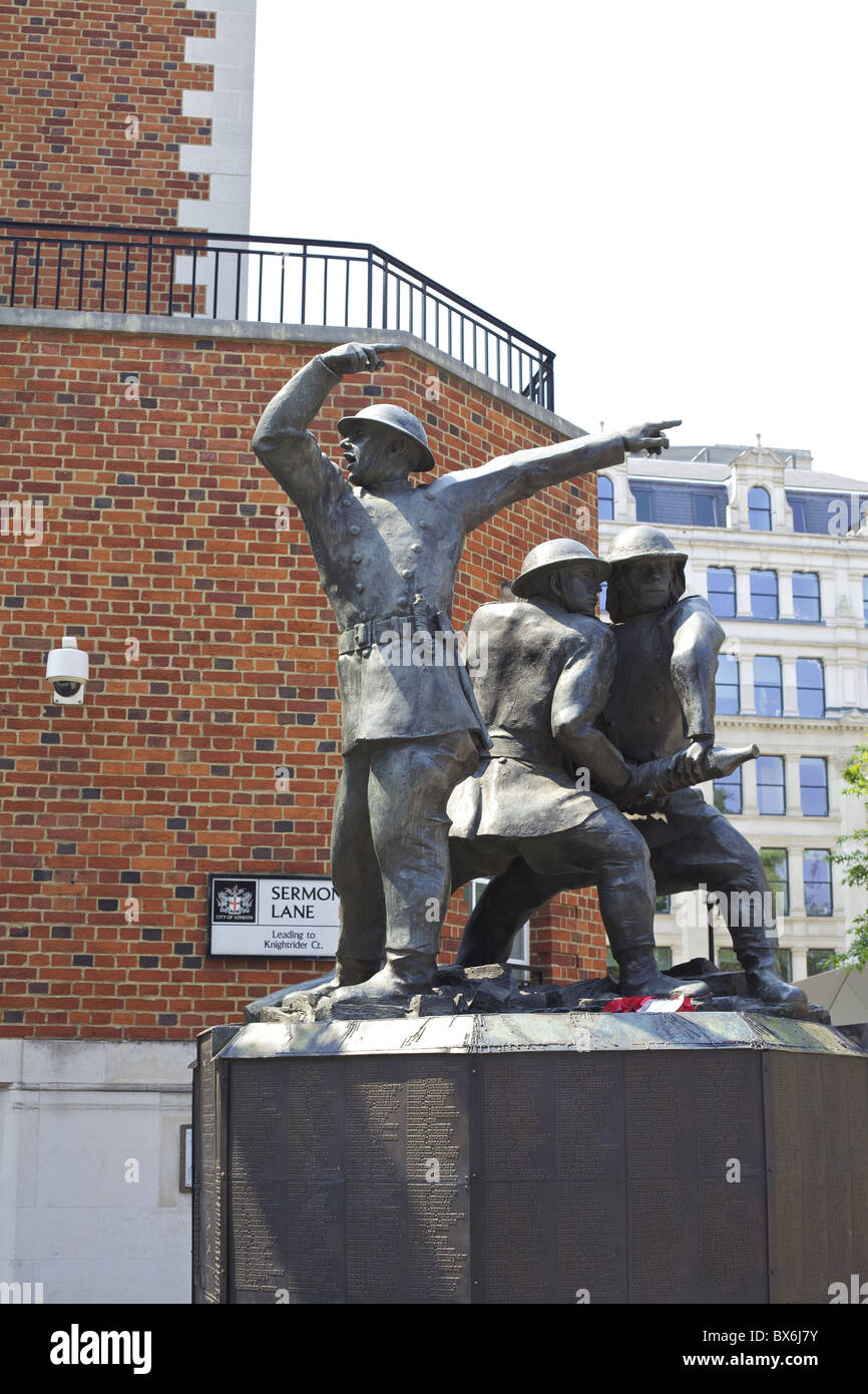 Vigili del Fuoco Nazionale Memorial, London, England, Regno Unito, Europa Foto Stock