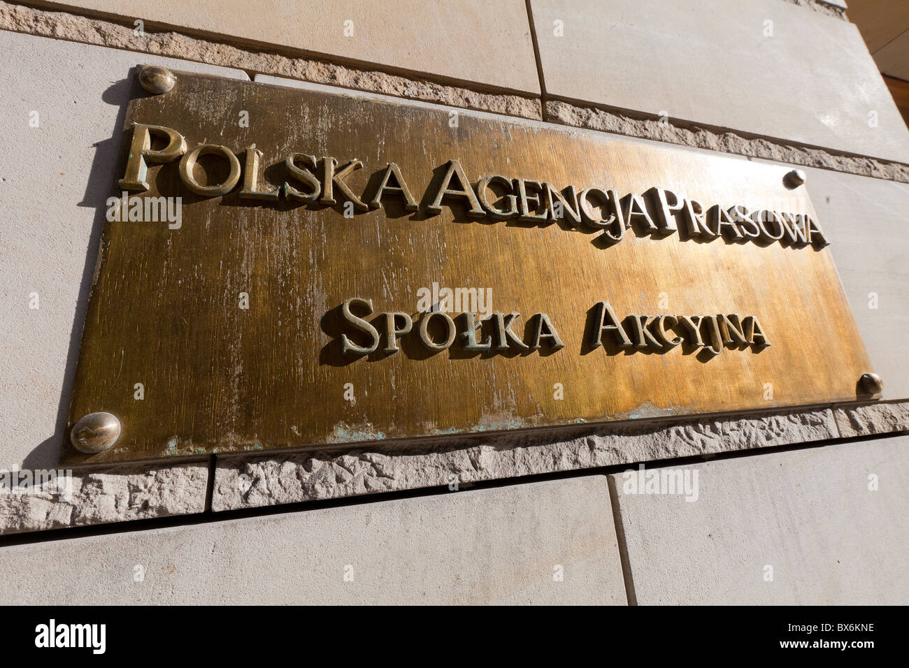 La sede centrale dell'Agenzia di Stampa Polacca a Varsavia in Polonia il 12 ottobre 2010. (CTK foto/Martin Sterba) Foto Stock