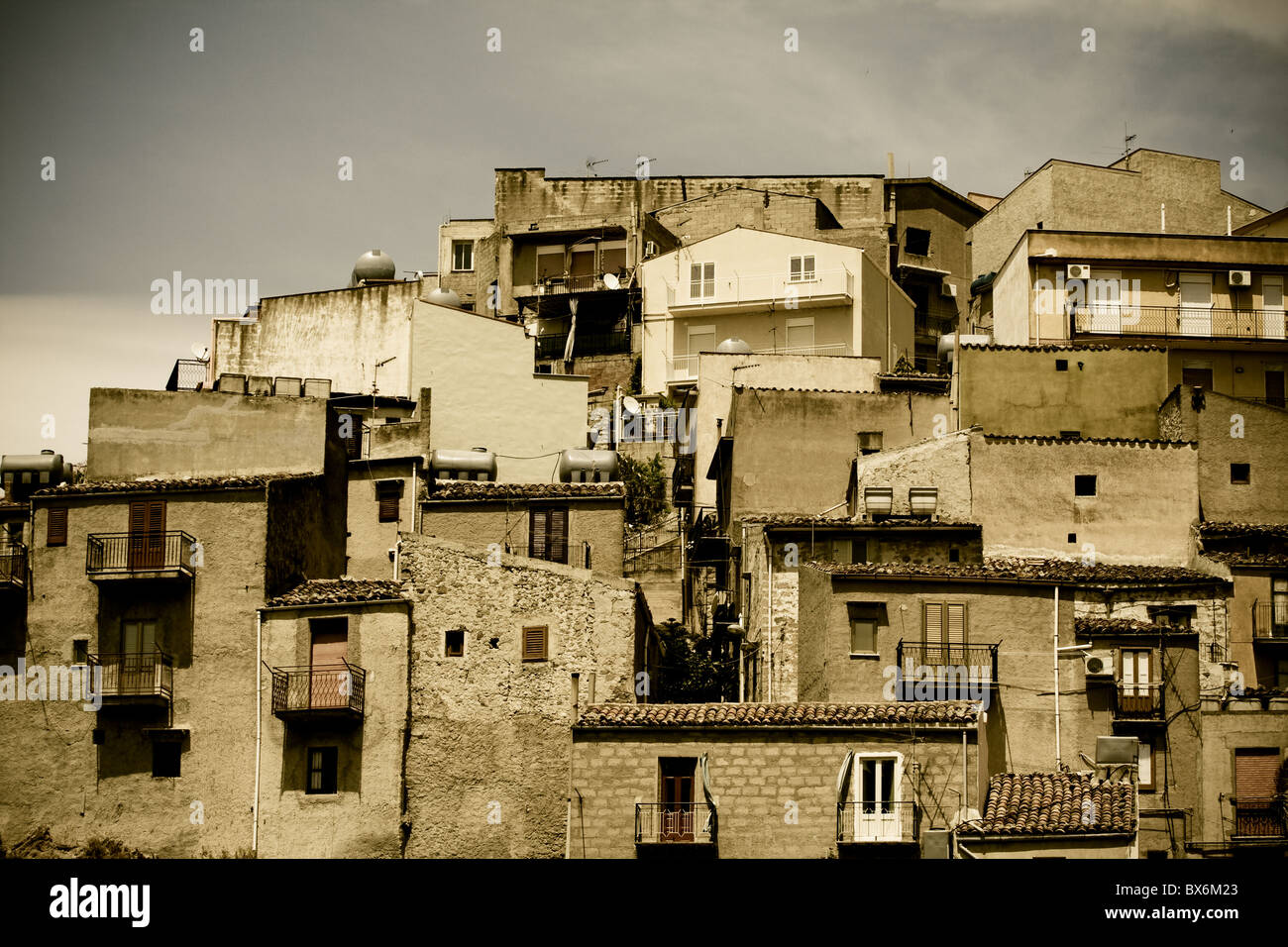 Storico di tipica architettura siciliana, Sicilia Foto Stock