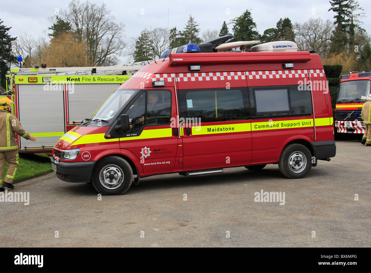 Kent vigili del fuoco di unità di controllo Foto Stock