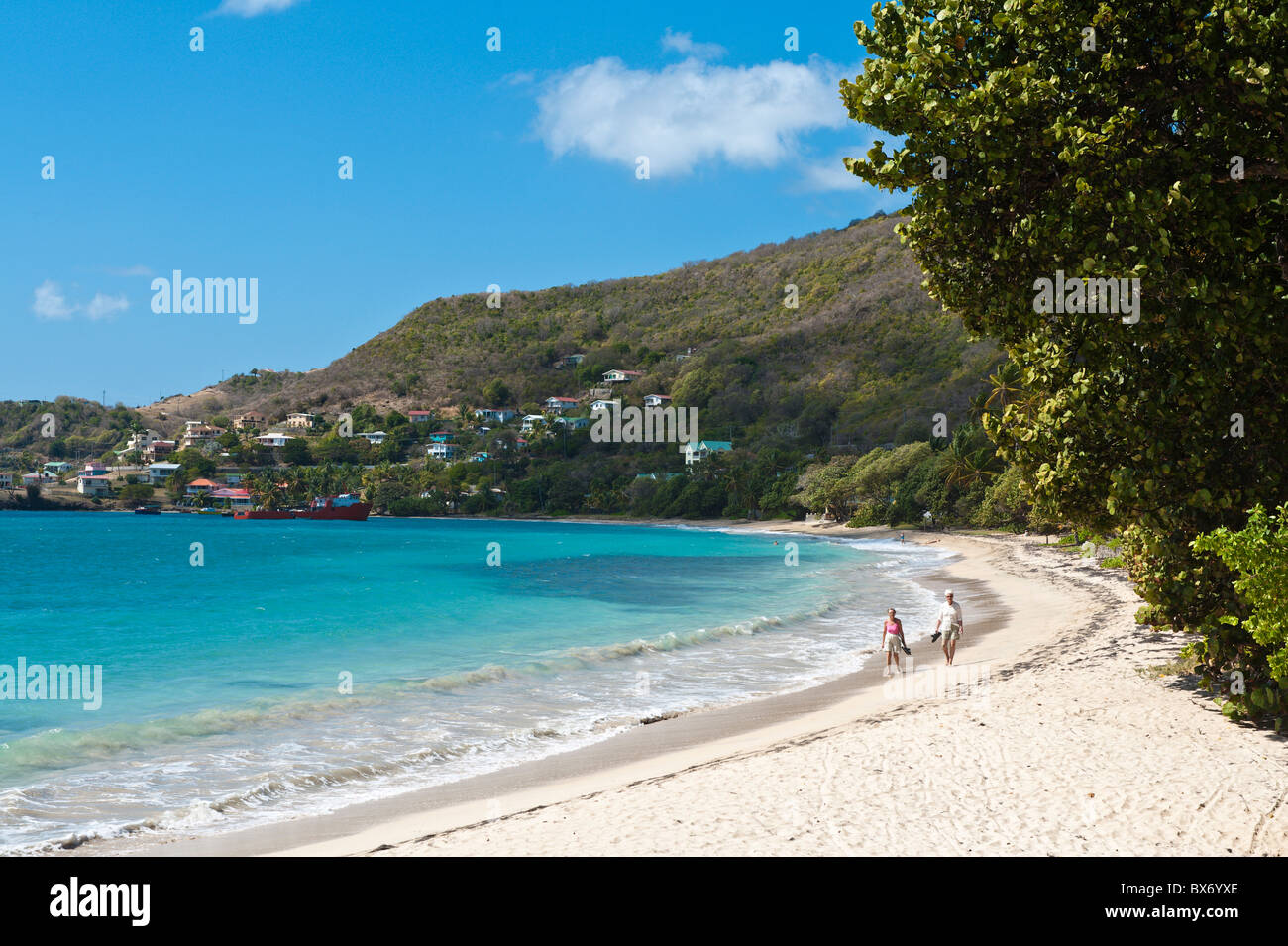 Friendship Bay beach, Bequia, Saint Vincent e Grenadine, isole Windward, West Indies, dei Caraibi e America centrale Foto Stock