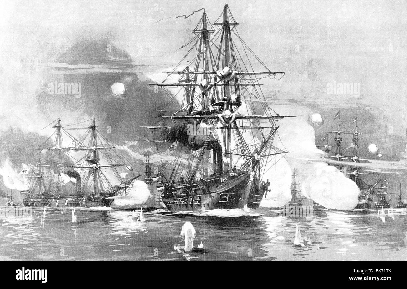 Eventi, seconda guerra dello Schleswig 1864, Battaglia di Jasmund, 17.3.1864, stampa dopo acquerello di Willy Stoewer (1864 - 1931), Guerre di unificazione tedesca, militare, prussiano, storico, Germania, Danimarca, tedesco, danese, Prussia, lotta, combattimento, guerra navale, guerra in mare, nave da guerra, navi a vela, navi, sparare, Stöwer, 19 ° secolo, Stower, Stower,  , Stower, 19 ° secolo, Stower, Stower, Stower, Stower, Stower, Stower, Diritti-aggiuntivi-clearences-non-disponibili Foto Stock