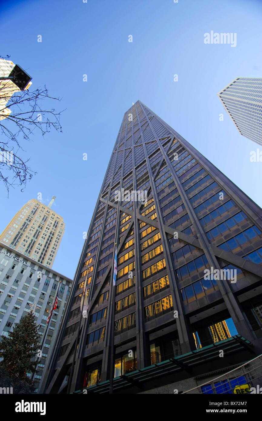 John Hanckock Centro, Chicago, Illinois, Stati Uniti d'America Foto Stock