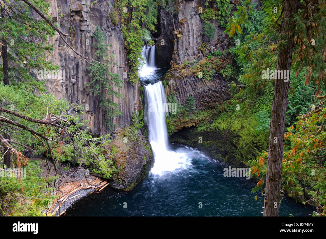 Stati Uniti d'America, Oregon, Toketee Falls Foto Stock