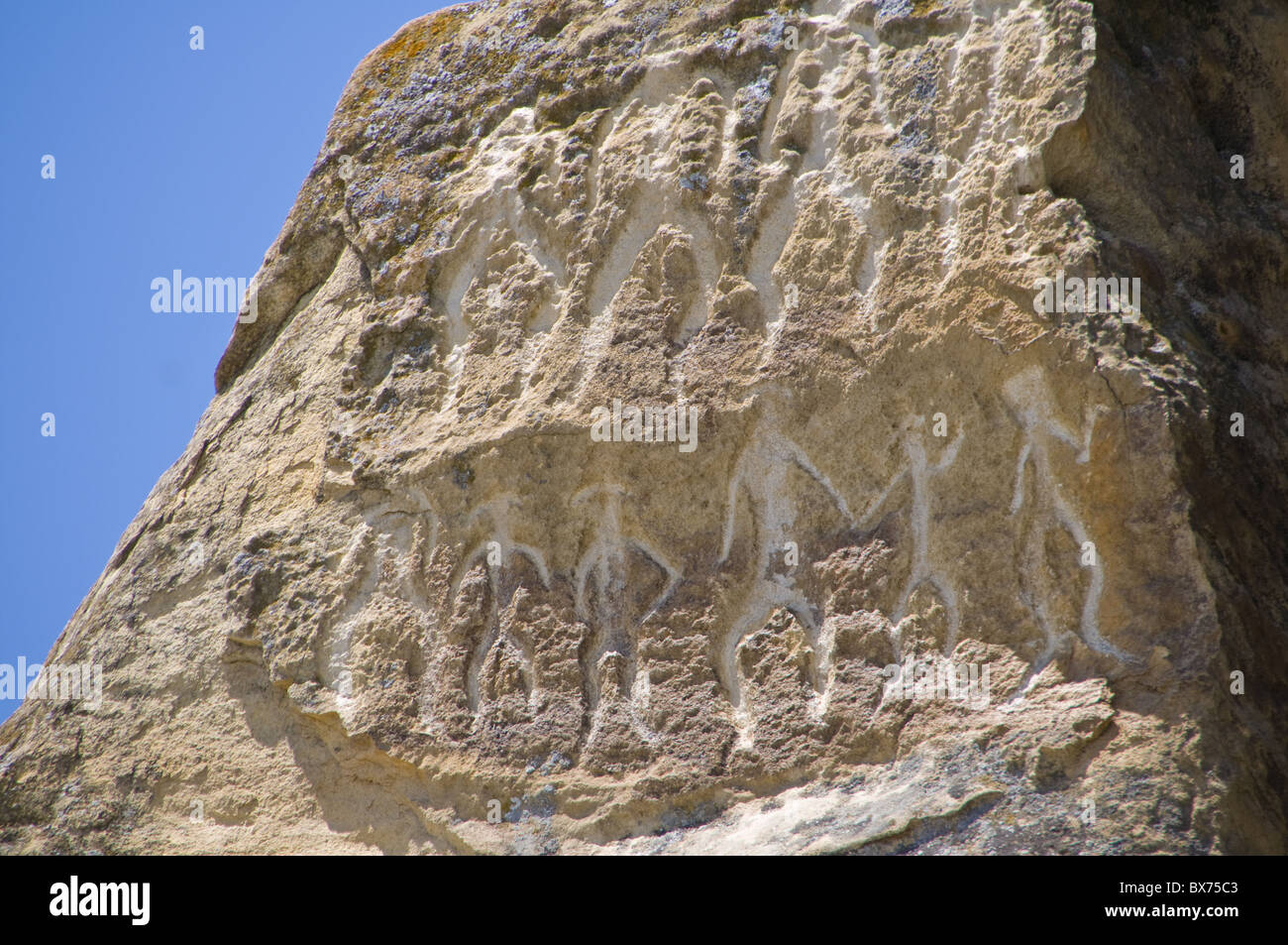 Petroglifi Qobustan, Sito Patrimonio Mondiale dell'UNESCO, Azerbaigian, Asia Centrale, Asia Foto Stock